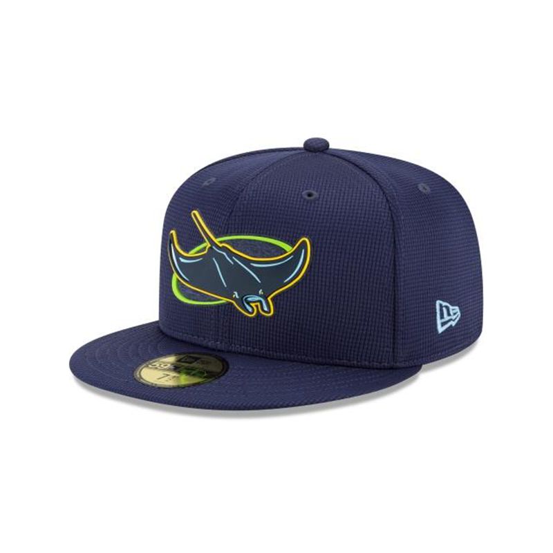 MLB Tampa Bay Rays Clubhouse Collection 59Fifty Fitted (NHL5370) - Blue New Era Caps